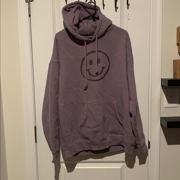 Purple Smiley Face Hoodie - Picture 1 of 6